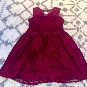 Girls Sugar Beet Lace Dress